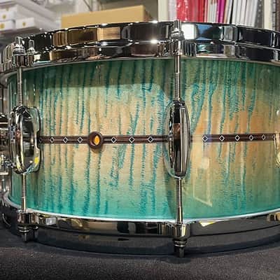 Tama TMS1465SR ECB Star Maple Snare Drum / Emerald Sea Curly Maple Burst 14"×6.5" image 5