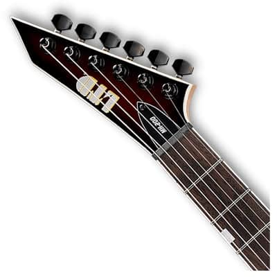 ESP LTD MH-200HT QM Electric Guitar - Dark Brown Sunburst image 4