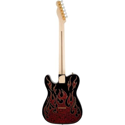 Fender Artist Series James Burton Telecaster Electric Guitar Regular Red Paisley Flames image 4