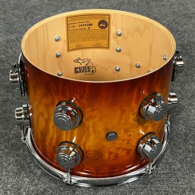 DW Collectors VLT 333 Maple 4pc Drum Set Almond Burst over Super Quilted Maple image 7
