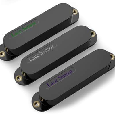 LACE Sensor "Triple Rainbow Set" 3-Pack Single Coil Pickups - Black image 1