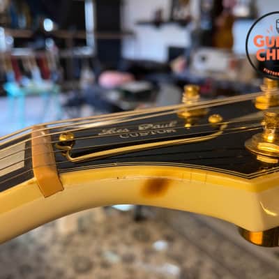 2014 Gibson Custom Shop Les Paul Custom Alpine White – Vintage Patina – COA + Original Case image 18