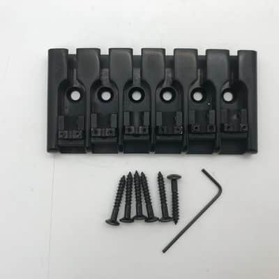 Black 6 String Bass Guitar Fixed Bridge image 2