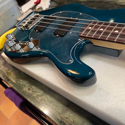 Ernie Ball / Music Man Sabre 3EQ 1987 USA - Sting Teal - Hardshell Case image 7