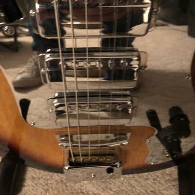 Teisco Melody Plus 3 Pickup Sunburst Solid Body Guitar - Vintage 60's W/Hard Case image 5