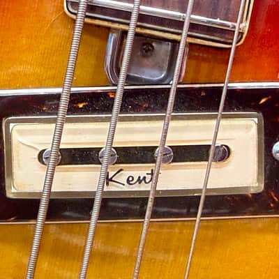 Original Kent 833 Violin style 1966 bass burst image 14