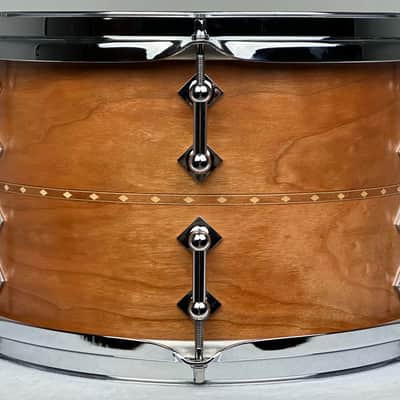 Craviotto 20/12/14" Solid Cherry Drum Set w/ Cherry Inlay - Kit #1161 image 15
