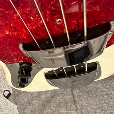 Left Handed Fender 62 Reissue Jazz Bass 2010s - Olympic White with after-market Warmoth Neck image 11