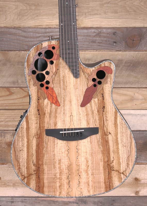 Ovation Celebrity Elite Plus CE44P Mid Cutaway Acoustic/Electric Guitar Natural image 1