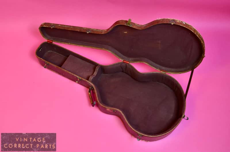 Vintage 1950's Gibson / Stone Badged / Brown Lined Hard Case 16" ES-175 J-45 J-50 175D image 1