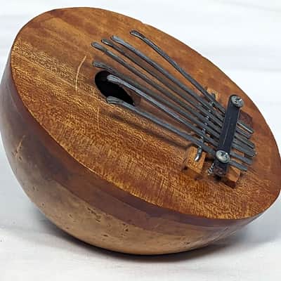 Handmade Coconut Gourd Kalimba Thumb Piano w/ 7 Tuneable Notes image 1