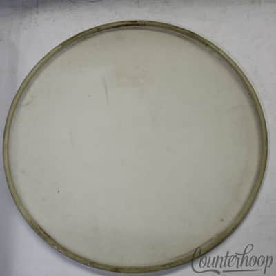 Ludwig 22"Bass Drum Head Playon Plastic Chicago White Batter/Resonant Vintage60s image 3