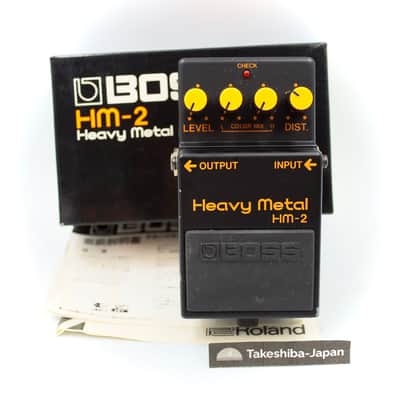 Boss HM-2 Heavy Metal Distortion With Original Box 1986 Made in Japan Guitar Effect Pedal 622800