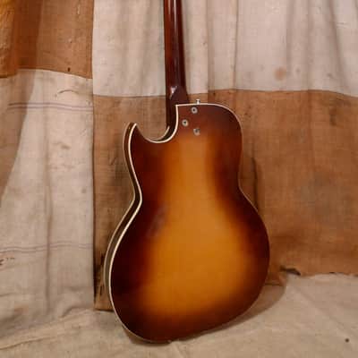 Kay Hollow Body Bass Guitar 1950's Sunburst image 8