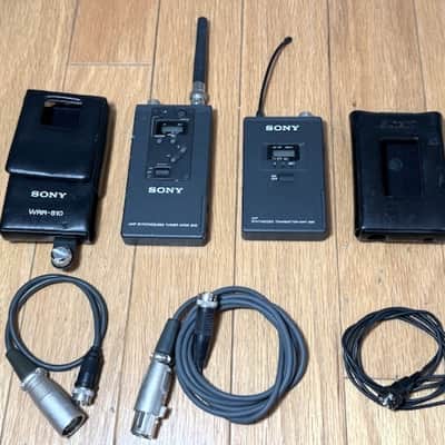 Sony WRT-820 & WRR-810 Bodypack Transmitters w/ Cables, Very Good Condition image 1