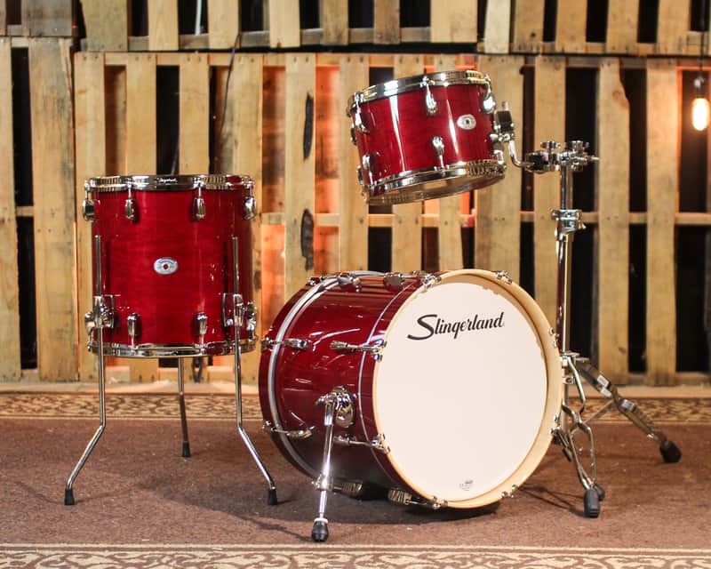 Slingerland Studio King Royal Crimson Lacquer Drum Set - 14x18,8x12,14x14 image 1