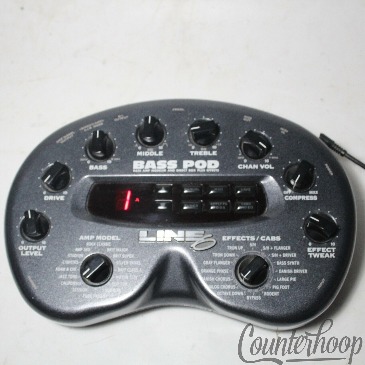 Line 6 Bass POD Amp Modeler and Direct Box Plus Effects +Power Supply — main photograph