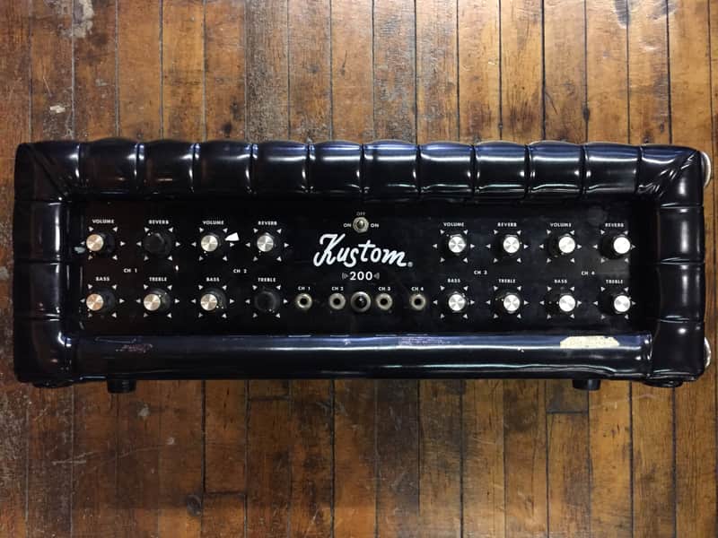 Kustom K200B 5 4-Channel 100 Watt Head 1969 Black image 1
