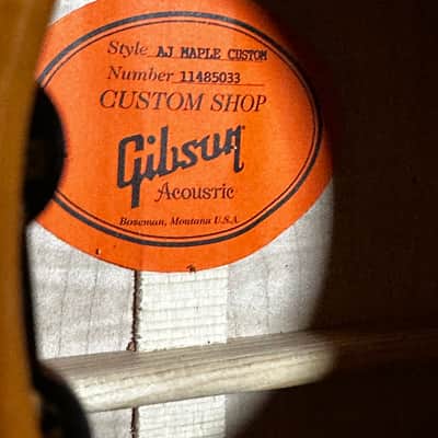 Gibson Advanced Jumbo Custom Maple 2015 - Antique Natural image 5