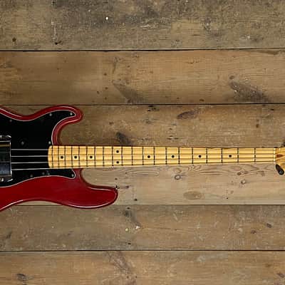 Fender Precision Bass Left-Handed with Maple Fretboard 1970 - 1983 - Ruby Red image 2