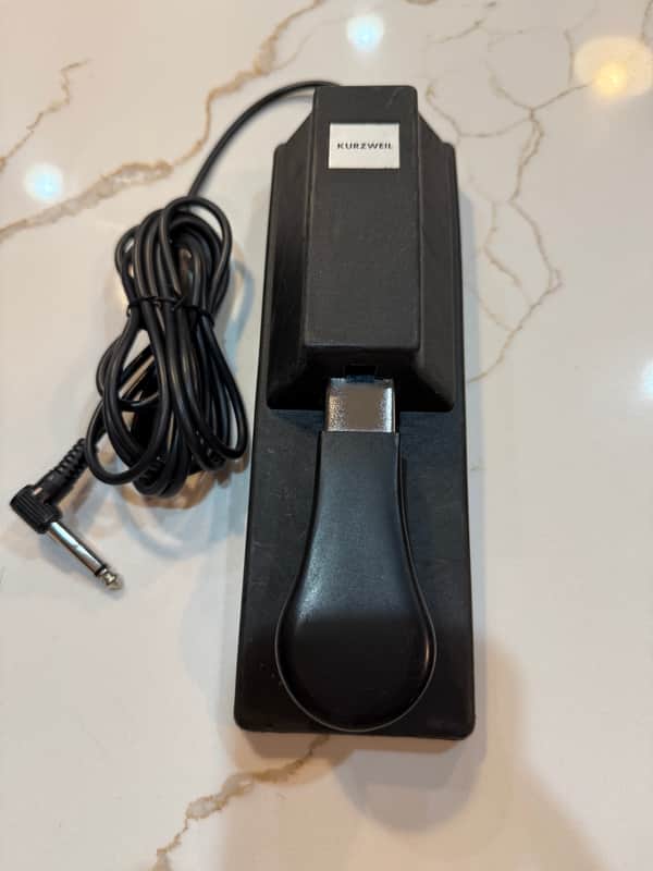 Kurzweil Piano Keyboard Sustain Style Pedal - Black and Chrome image 1