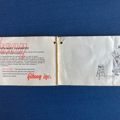Vintage 1960's Gibson Guitar Hang Tag-Owners Manual Original Vintage Case Candy image 5