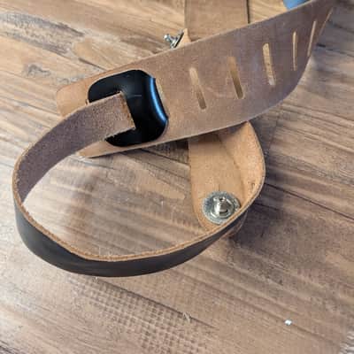 Fender Leather Guitar Strap 2.5" With Locks Black Used image 7