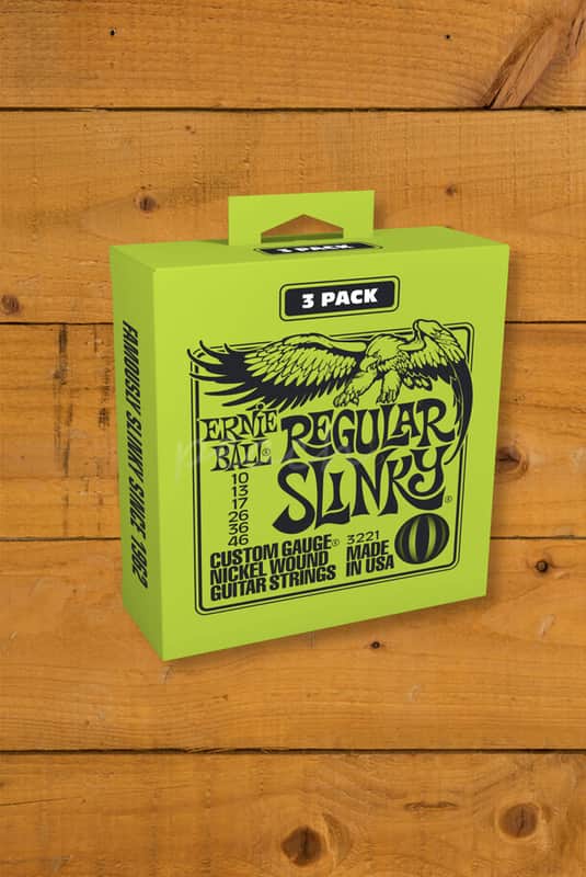 Ernie Ball Regular Slinky Nickel Wound Electric Guitar Strings - 10-46 - 3-Pack image 1