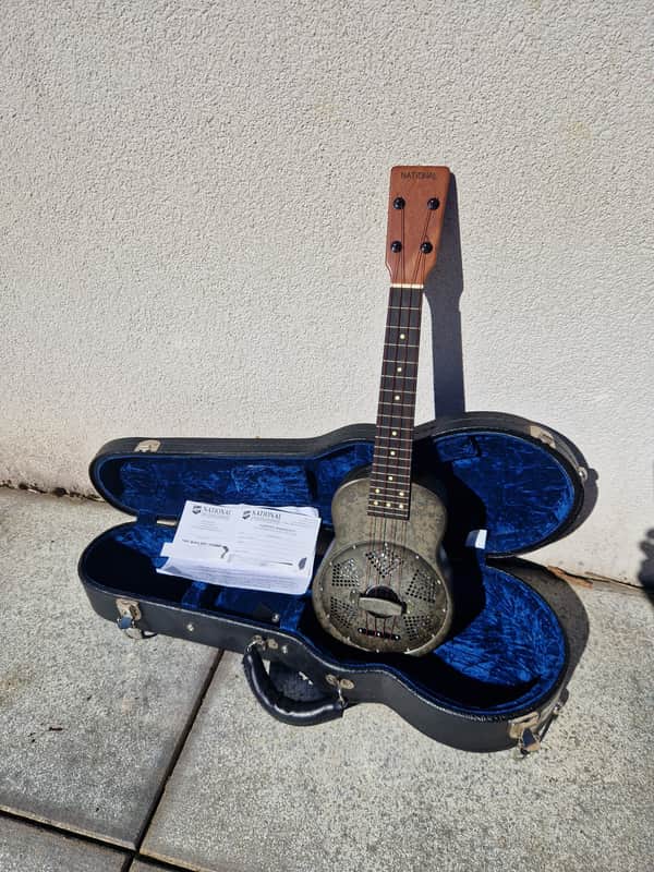 National Reso-Phonic Concert Ukulele 2022 - Black Rust image 1