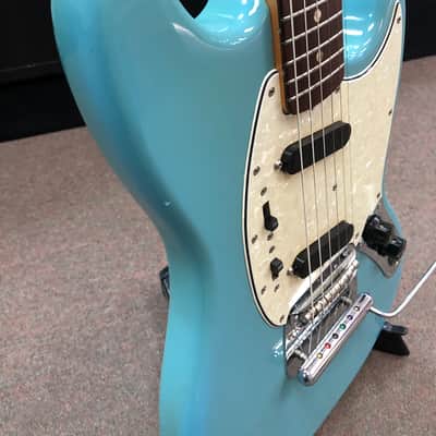 1966 Fender Mustang Guitar Daphne Blue w/ Rosewood Fretboard image 11