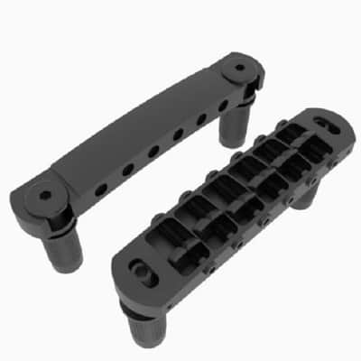 Genuine Hipshot Tone-A-Matic 6 String Bridge and Tailpiece Black 4TM060B