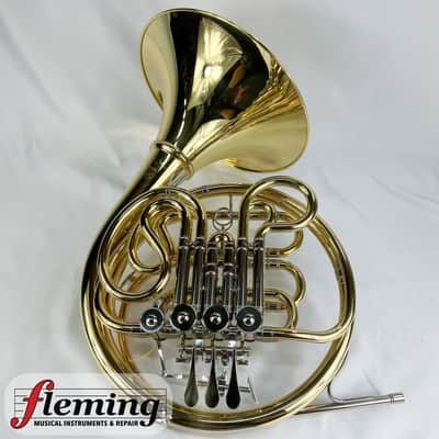 Yamaha YHR-671D Professional Double French Horn with Detachable Bell - Lacquered Brass image 1
