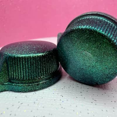 Knobably Large Pointer Knobs - Two Tone Chameleon (Blue-Green) (set of 2) image 1