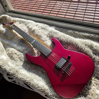2021 ESP E-II M-I Thru NT Deep Candy Apple Red Satin w/OHSC image 6