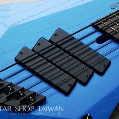 Mayones Ori 5 Enji Bass Namm Show Build-Mecha Blue image 15