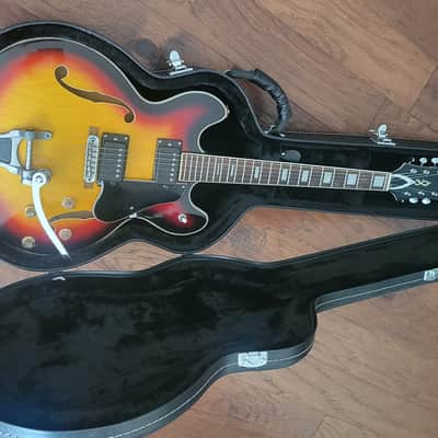 Vintage Kent Hollowbody Early 70's Sunburst - All Original image 9