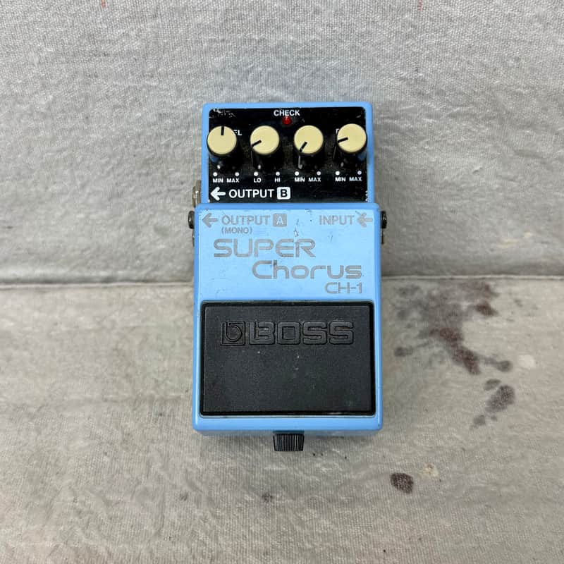 Used Boss CH-1 Super Chorus Guitar Pedal Pink Label circa 1990's image 1
