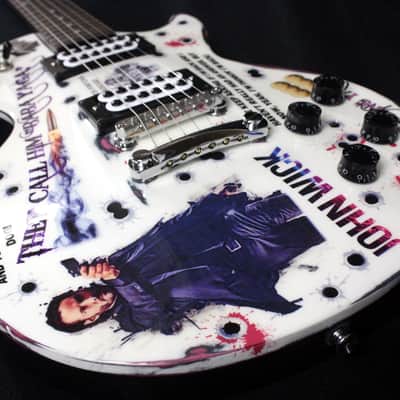 Custom Painted and Upgraded Epiphone Les Paul Studio LT-Aged and Worn With Graphics And Matching Headstock image 19