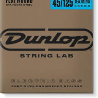 3X2 Dunlop DBFS45125 Stainless Steel Flatwound 5-String Bass Strings - Medium (45-125) 2010s - Standard