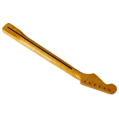 21-Frets Flame Maple Guitar Neck For ST image 3