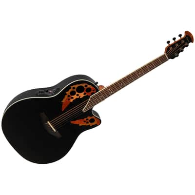 2778AX 5 G E-Acoustic Guitar Standard Elite Deep Contour Cutaway Black Ovation image 1