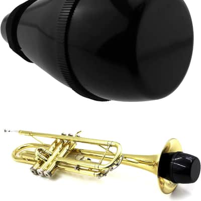 Trumpet Silencer Black Lightweight ABS Trumpet Straight Practice Cup Mute Silencer image 4