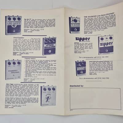 Electro-Harmonix EHX Memory Man Stereo Echo/Chorus user instructions and catalogue1984 image 8
