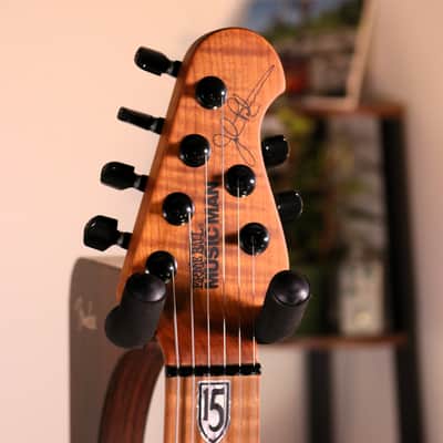 MusicMan JP15 - Figured Roasted Maple Fingerboard, Amber Waves Quilt image 7