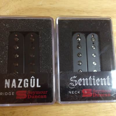 Pre Owned Seymour Duncan Nazgul & Sentient 6 String Guitar Humbucker Pickup Set Black