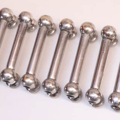(7) Original Ludwig Nickel Plated Tube Lugs for Wood Shell Snare Drum, Set of Seven, 2  7/16" Length, Mounting Hardware / 1920s-30s image 10