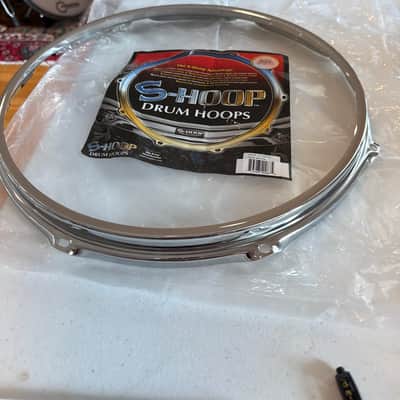 S-HOOP Drum hoops 15” 8 lug never used 2024 - Chrome image 1