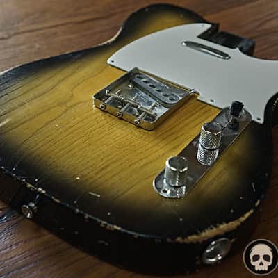 Telecaster Body 2Tone Sunburst Soft Relic - USA Ash - 50's Style Aged Nitro image 6