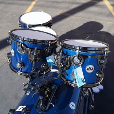 DW USA Collectors Series 5pc Maple/Mahogany Shell Pack - Deep Royal Blue Lacquer Custom | 10,12,14,16,22" image 6