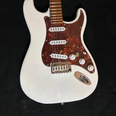White Stratocaster With Dark Roasted Maple Neck - Seymour Duncan Pickups, Phase Reverse and Blender Mod image 1